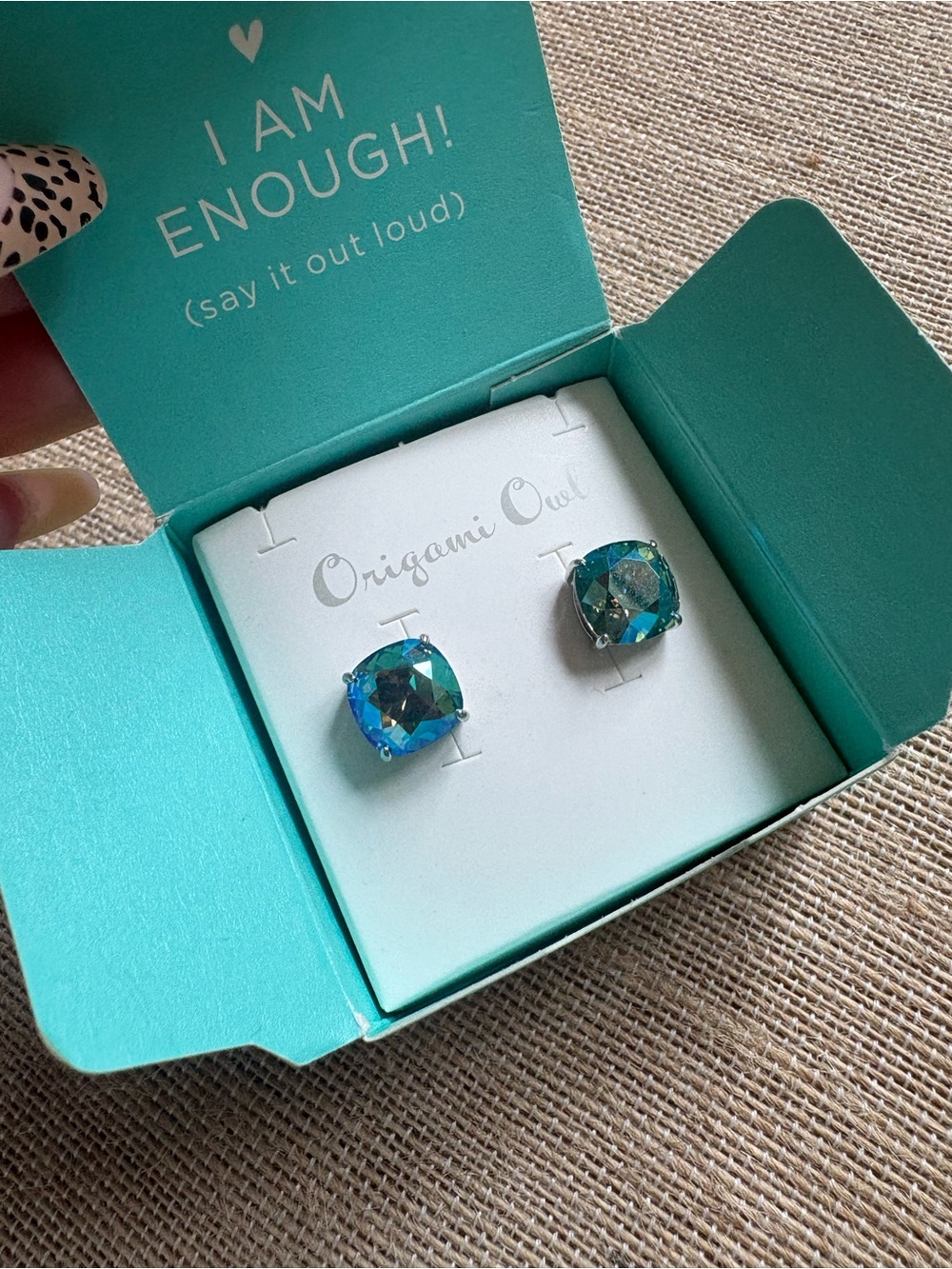 Origami Owl Erinite Stud Earrings